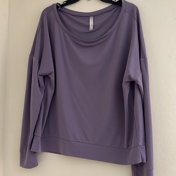 Fabletics Betty Dove Pull Over Long Sleeve Top,Purple,Size L - Picture 6 of 13